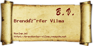 Brendörfer Vilma névjegykártya